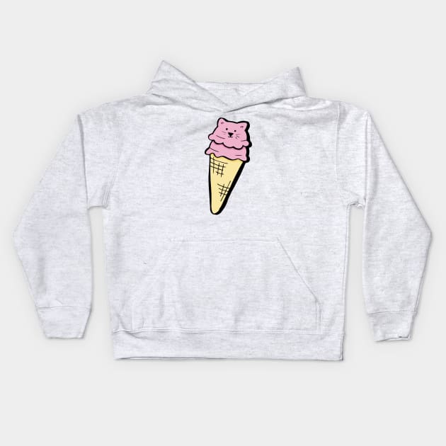 Kitty Cone Kids Hoodie by RADdoodads